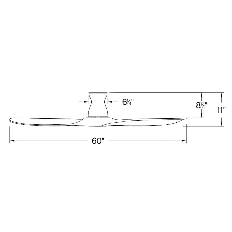 Hinkley Lighting 903460F-NDD Swell Flush 60" 3 Blade Indoor Ceiling