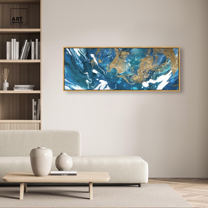 Egyptian Eye Blue Panoramic Canvas by Art Remedy