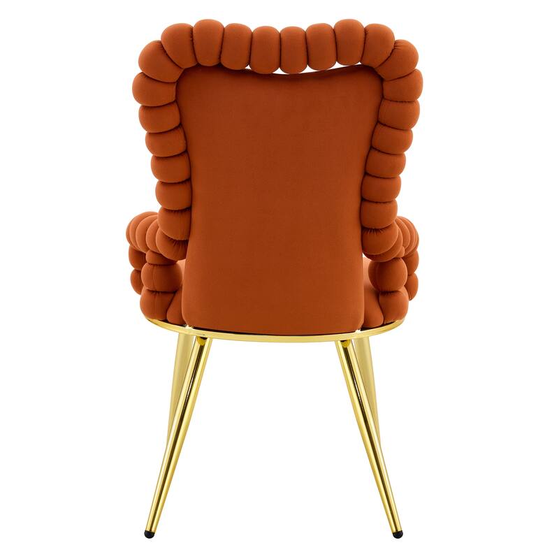 Dining Chairs Set of 2, Upholstered Dining Room Chairs with Metal Legs, Velvet Kitchen Chairs, Accent Chairs for Living Room