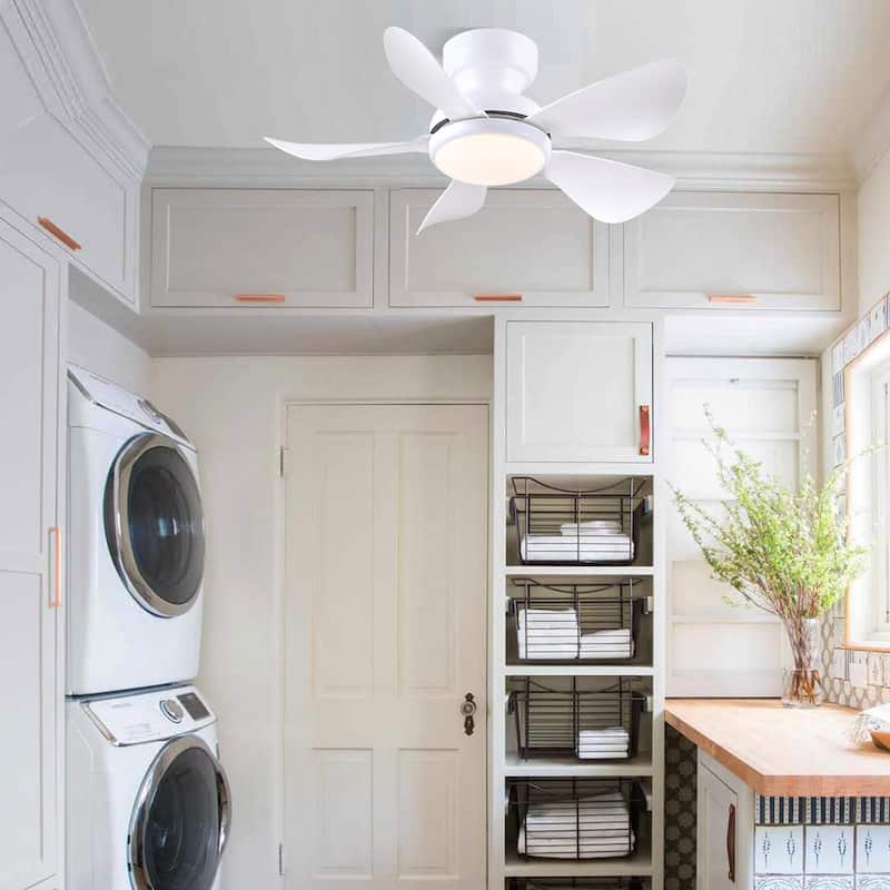 32/36/46/52 inches Ceiling Fan with Light and Remote 5 ABS Blades for Bedroom Living Room
