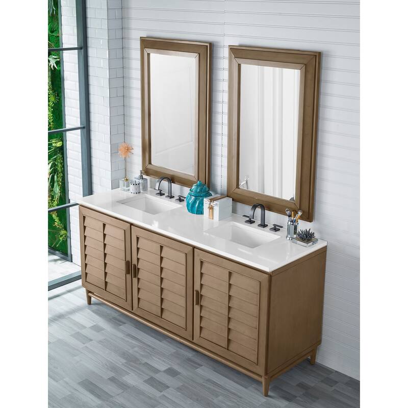 James Martin Vanities 620-V72-3WZ Portland 72" Free Standing Double