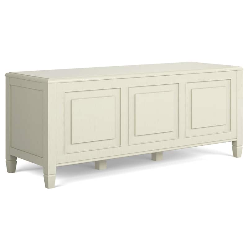 WYNDENHALL Hampshire SOLID WOOD 51 inch Wide Traditional Storage Bench Trunk - 51 W x 18 D x 20.75 H
