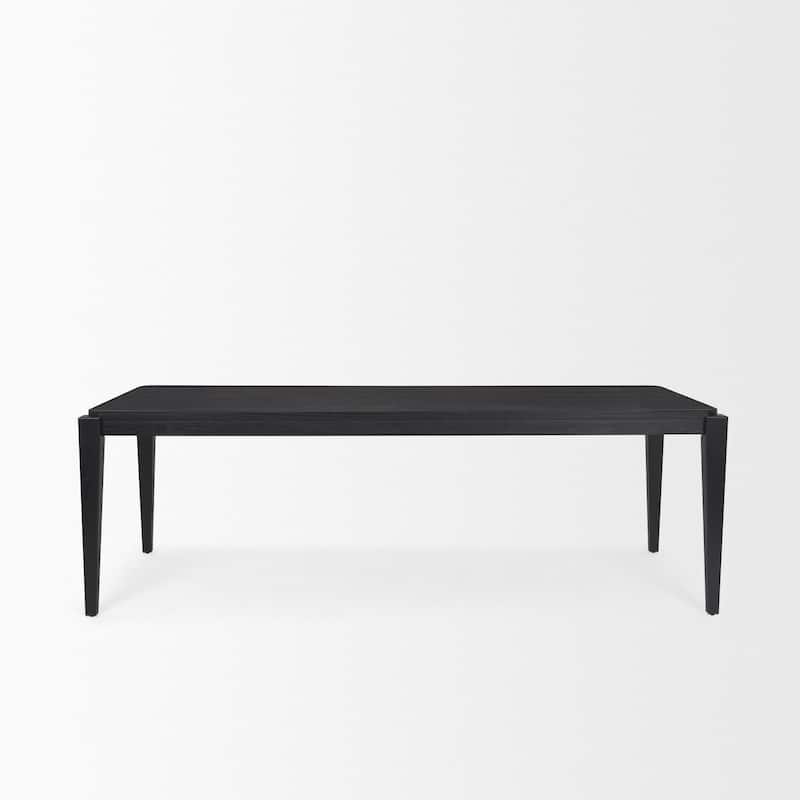 Teva Black Wood Rectangular 92" Dining Table - 92.0L x 39.0W x 30.0H