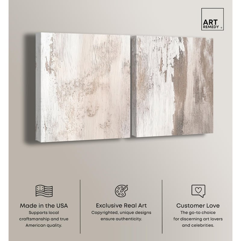 Striated Texture III Canvas Set of 2 by Art Remedy, Gallery Wrapped