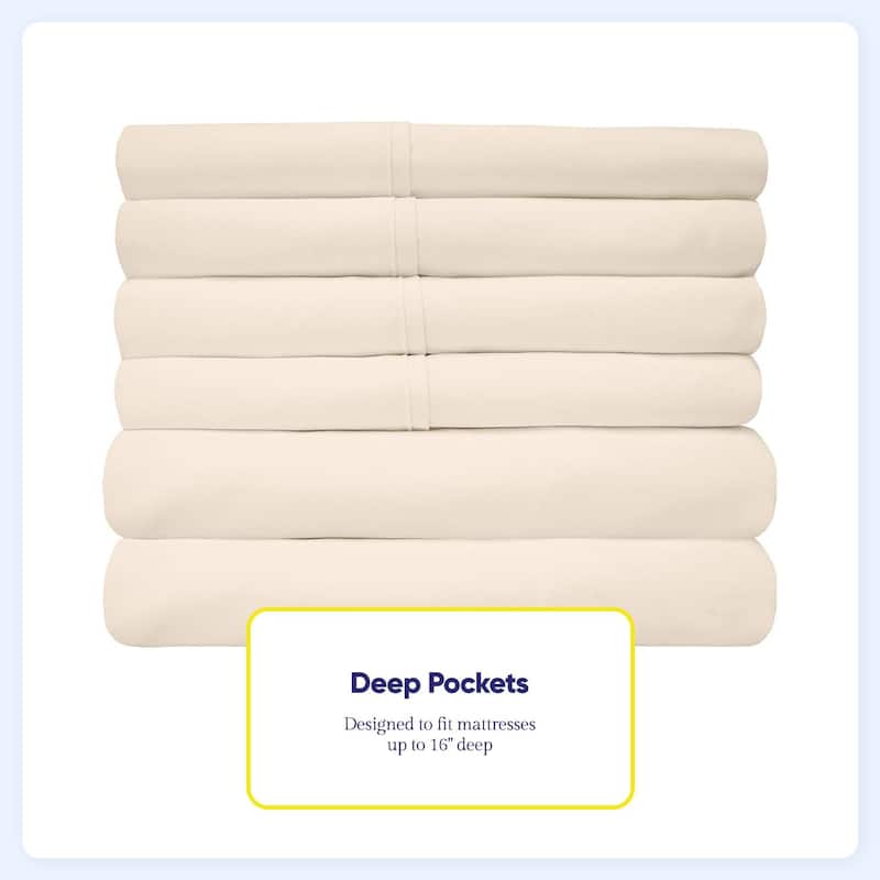 Sweet Home Collection Luxurious Ultra Soft 6-Piece Bed Sheet Set