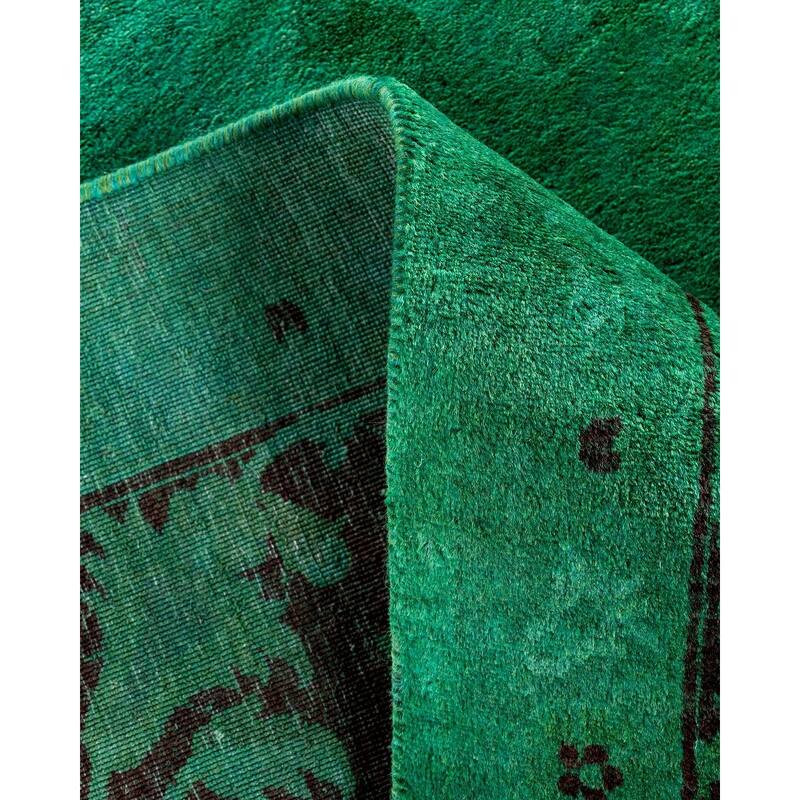 Contemporary Overdyed Wool Hand Knotted Area Rug - 9' 4" x 12' 0"