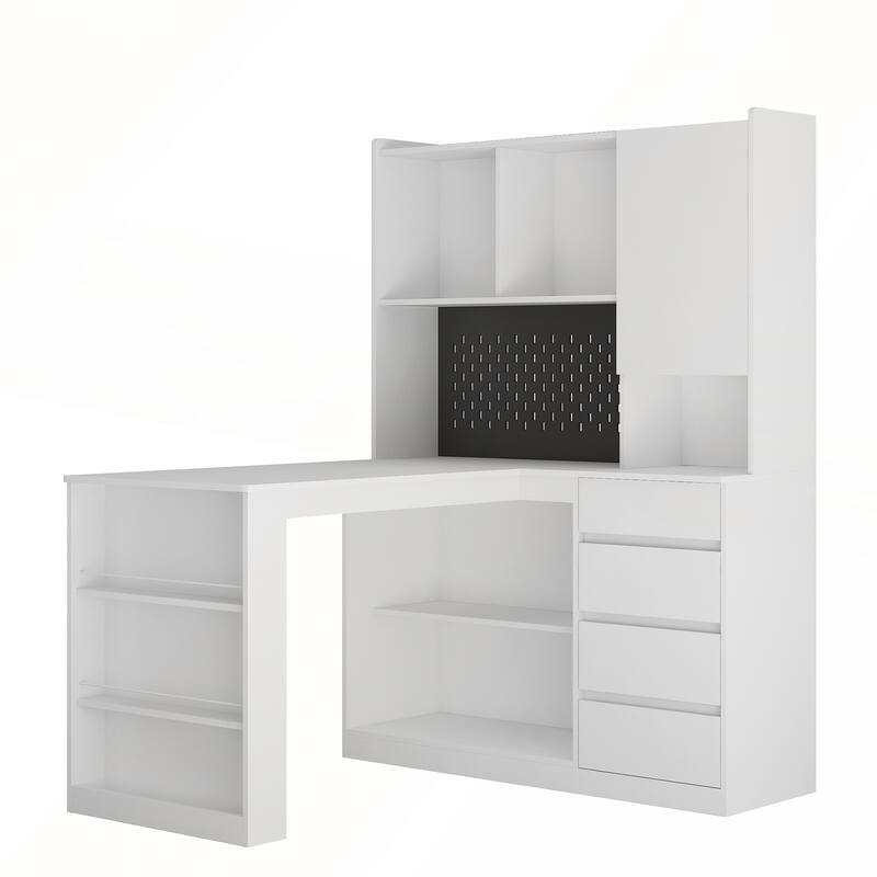 L Shaped Desk with Charger