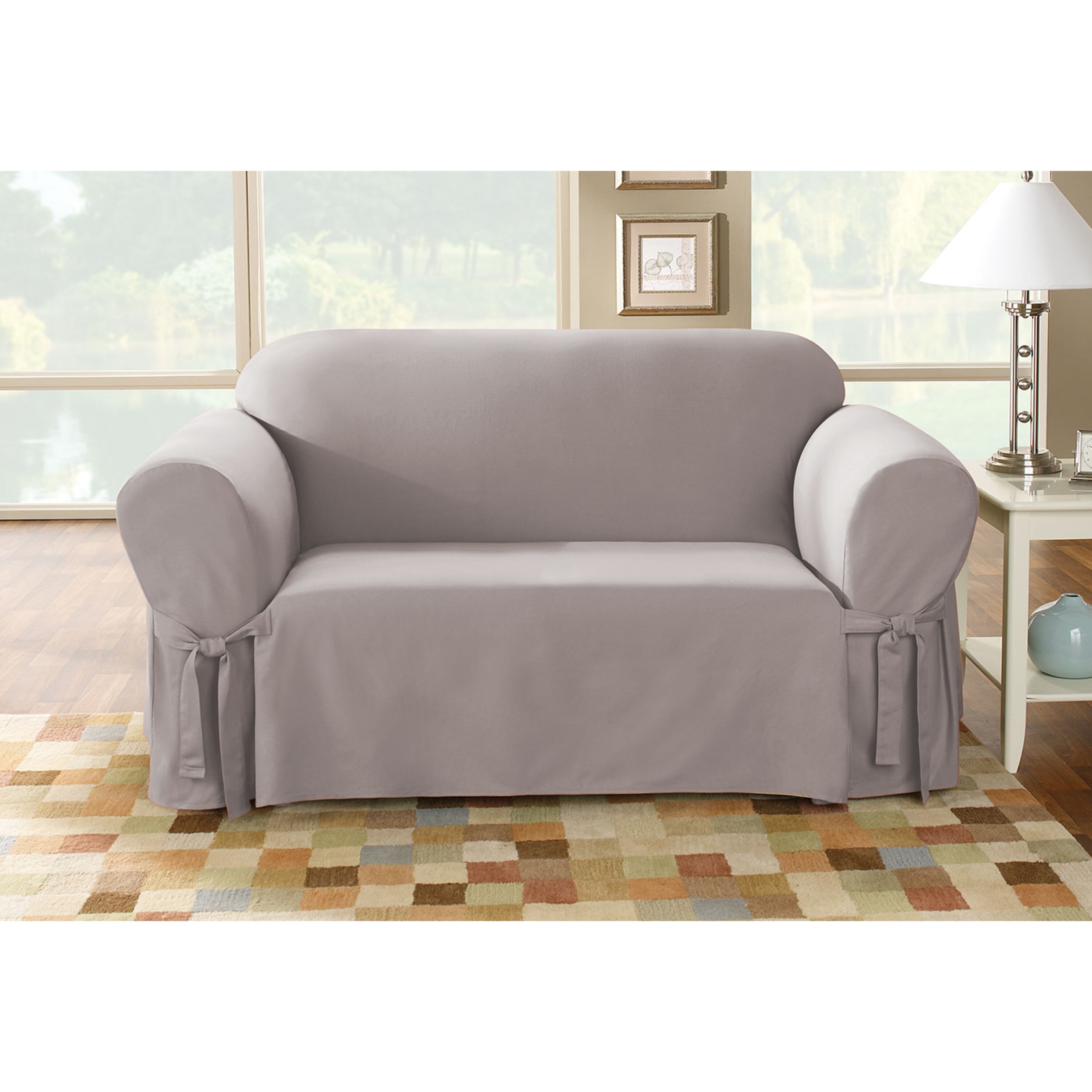 SureFit Duck 1 Piece Loveseat Slipcover On Sale Bed Bath