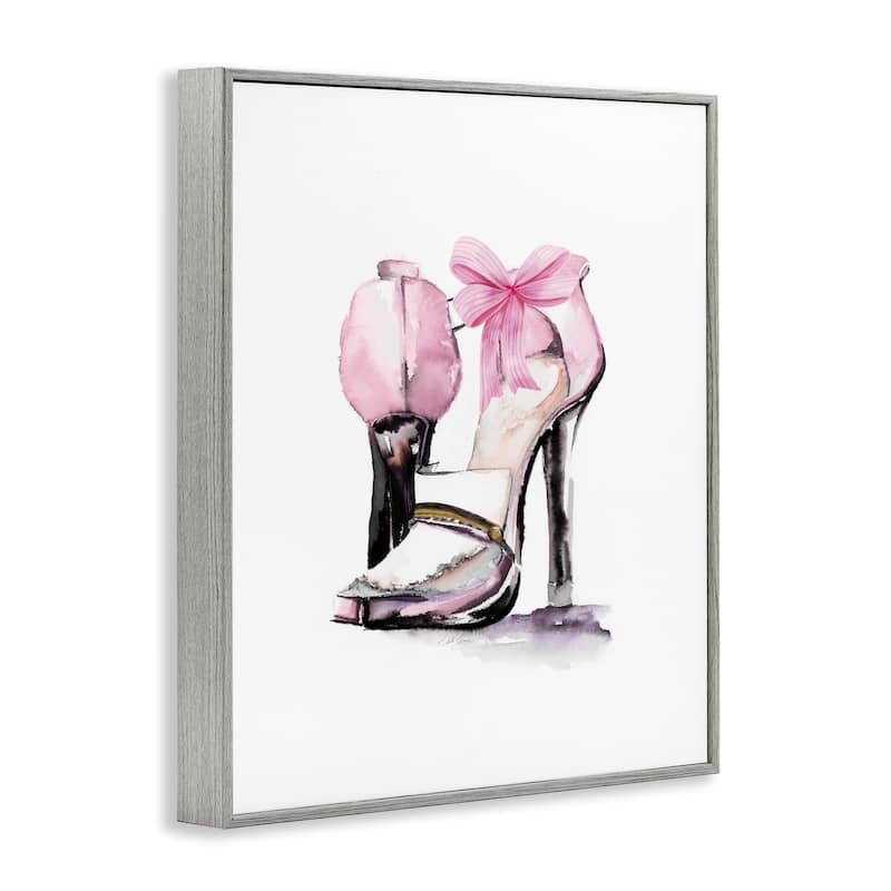Stupell Pastel Pink Luxe Heels Framed Giclee Art Design By Stella Chang