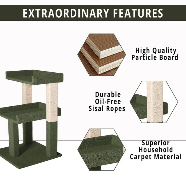 Lulu Large Cat Tree Tower, Multi-Level Kitten Tower