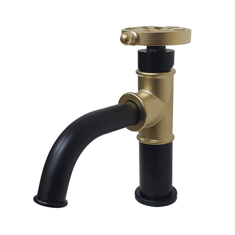 Kingston Brass Belknap 1.2 GPM Deck Mounted Single Hole Bathroom - Matte Black / Polished Brass