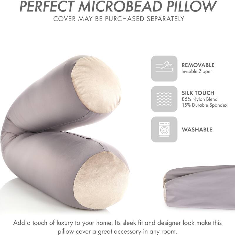 Straight Body Pillow, Premium Microbead,Side Sleeping / Pregnant Women