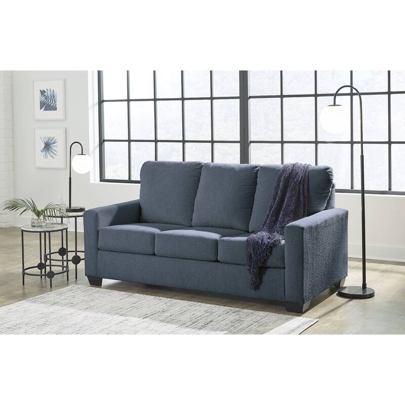 Signature Design by Ashley Rannis Navy Full Sofa Sleeper - 76" W x 40" D x 39" H