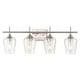 preview thumbnail 14 of 15, GetLedel 4-light Vanity Light Sconce With Clear Glass Shades