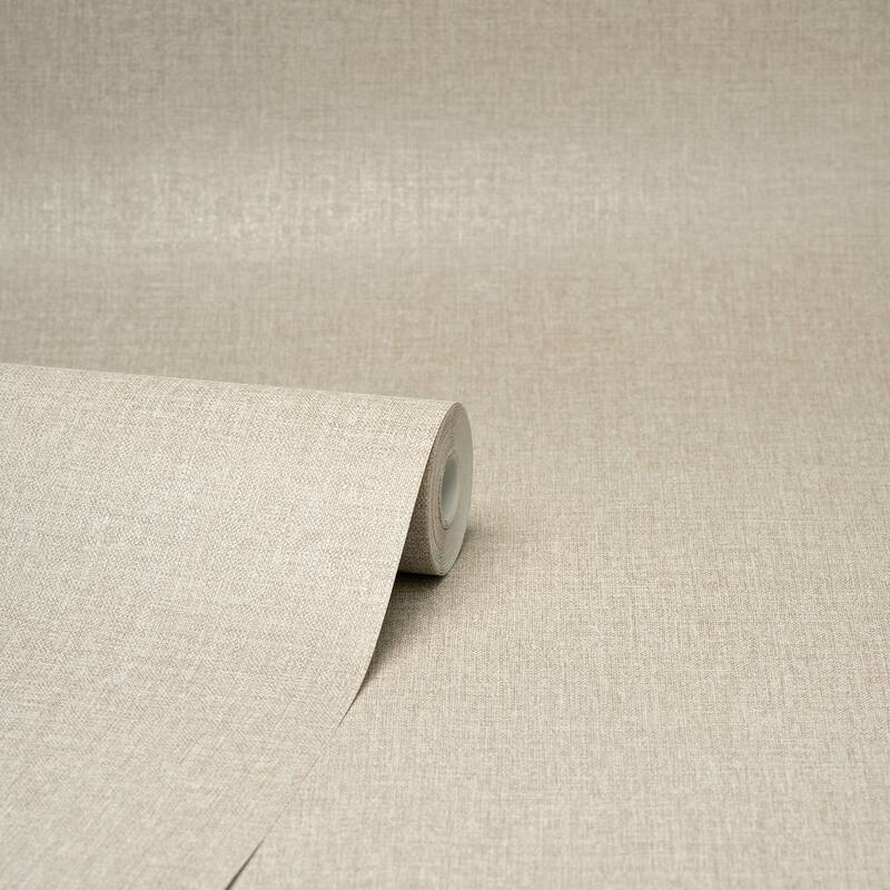 Brewster Glen Beige Linen Wallpaper
