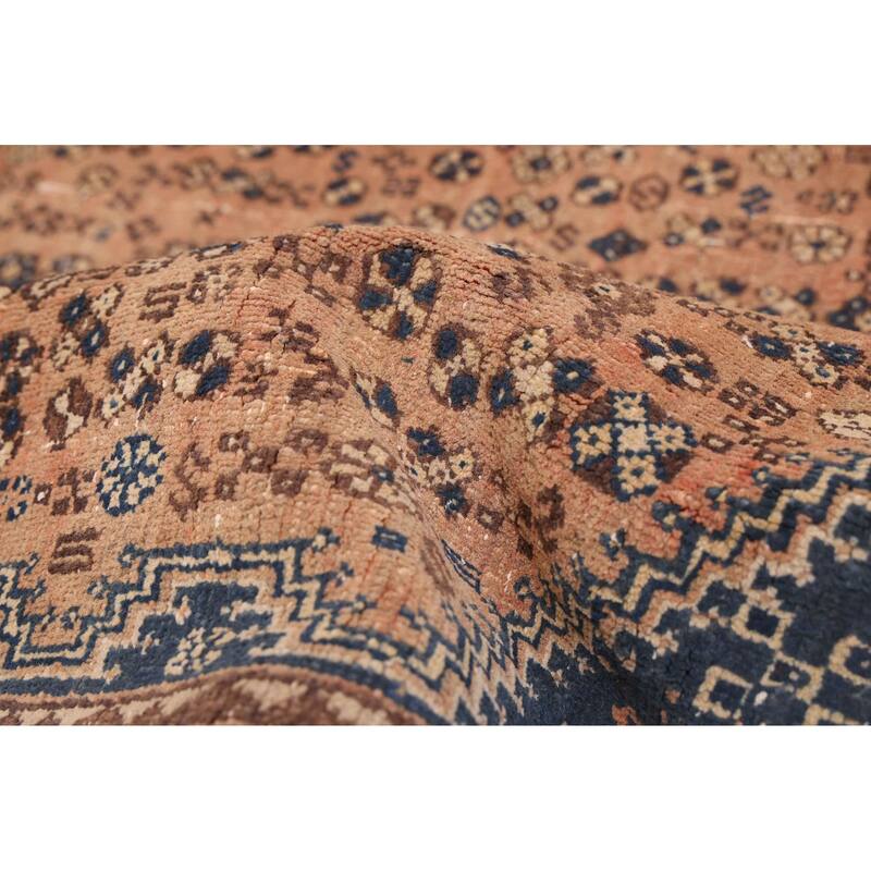 ECARPETGALLERY Hand-knotted Antalya Vintage Copper Wool Rug - 6'7 x 9'10