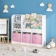 preview thumbnail 3 of 18, Kids Bookcase and Bookshelf,Multifunctional Bookcase with 3 Collapsible Drawers,Bookcase Display Stand,Toy Storage Organizer