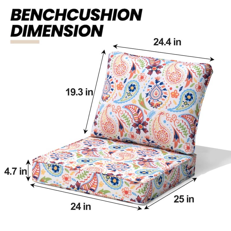 Crestlive Outdoor Deep Seat Cushion Set