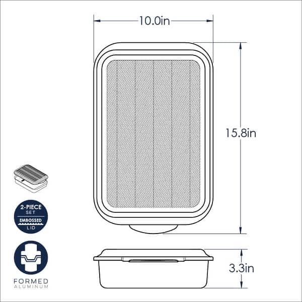 Nordic Ware Classic 9x13 Pan with Embossed Prism Lid - Silver