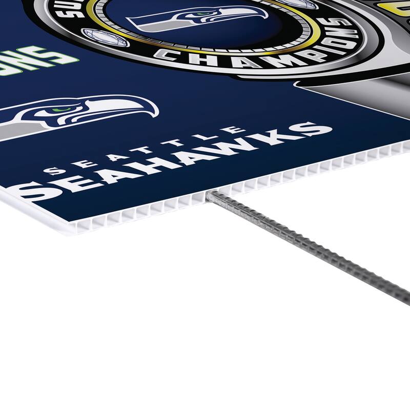 24 in. x 18 in. Seattle Seahawks Super Bowl 60 Coroplast Yard Sign with Stake