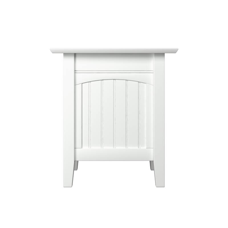 AFI Nantucket End Table with Built-in Charger in White