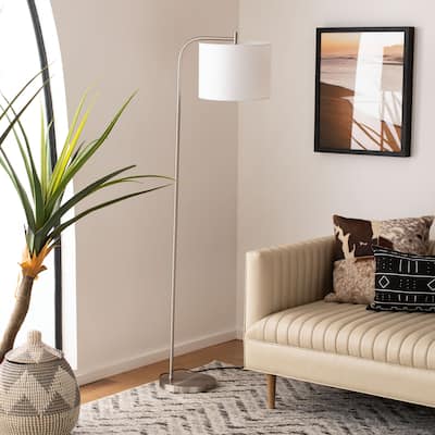 SAFAVIEH Lighting Kyle 62-inch Silver Led Floor Lamp - 17" x 12" x 61.5" - Nickel - 17Wx12Dx62H
