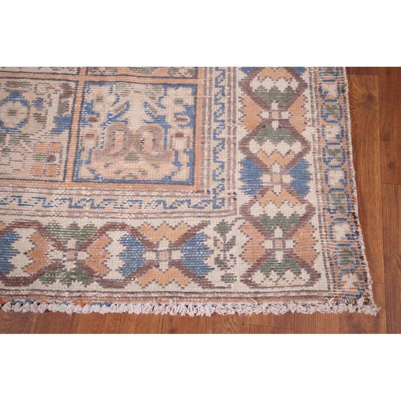 Bakhtiari Persian Vintage Area Rug Handmade Orange Wool Carpet - 6'5"x 9'4"