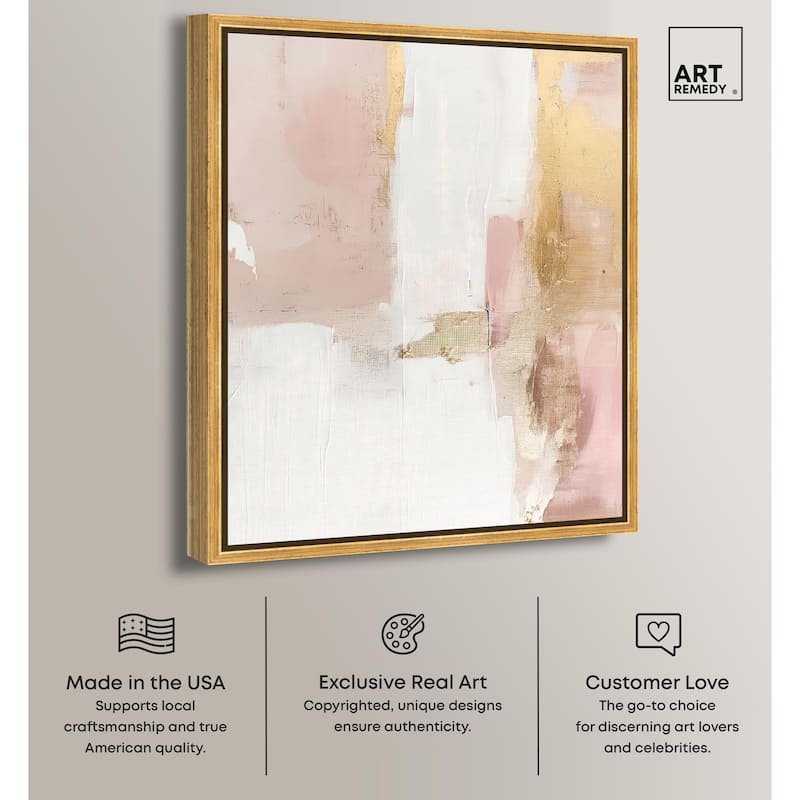 Blush Gold Shimmer I Canvas by Art Remedy