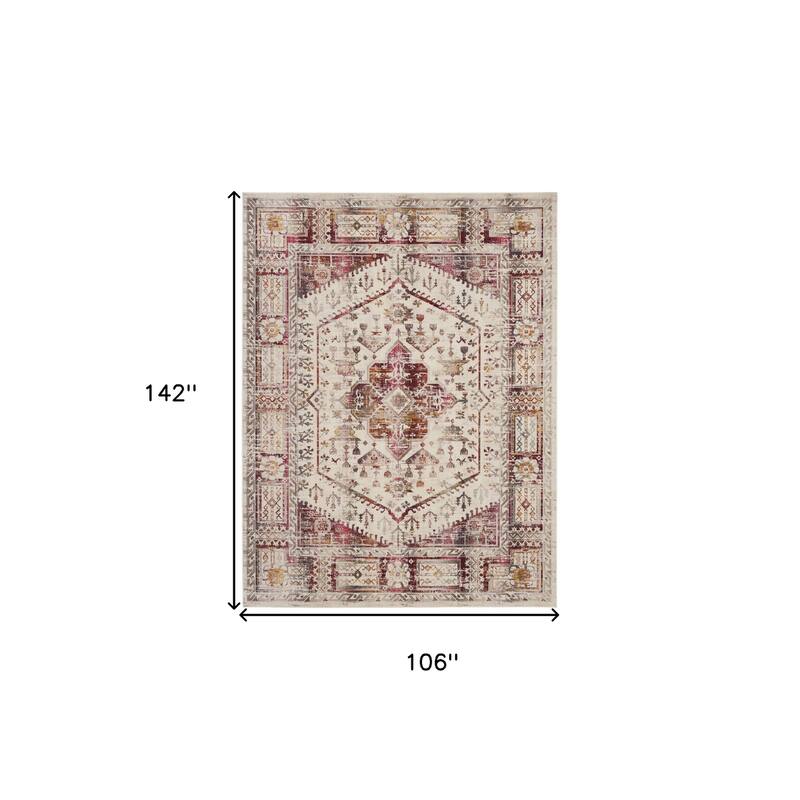 HomeRootsFloral Transitional Rectangle Area Rug - 142' X '106' X '0.5