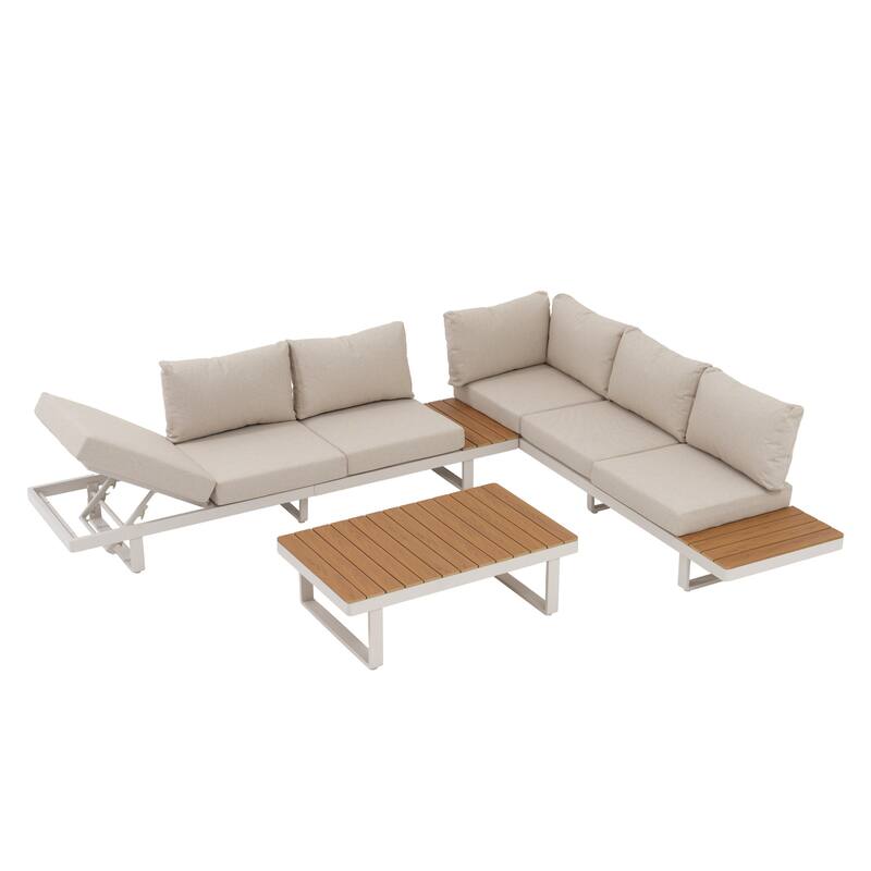 Outdoor Modular Aluminum Patio Conversation Set