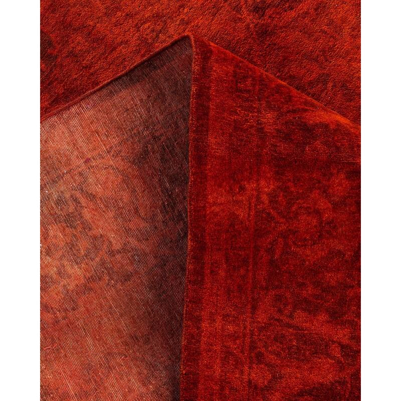 Fine Vibrance One-of-a-Kind Hand-Knotted Area Rug - Orange, 6' 3" x 9' 7" - 6' 3" x 9' 7"