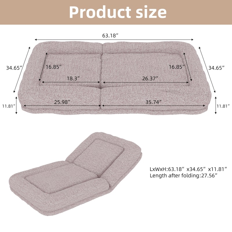 Folding Sofa Chair with 5 Adjustable Positions Plush Floor Lounge Chair for Gaming, Meditation, and Relaxation