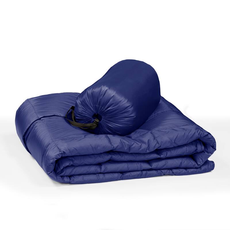 Packable Oversized Down Throw With Slumber Pouch