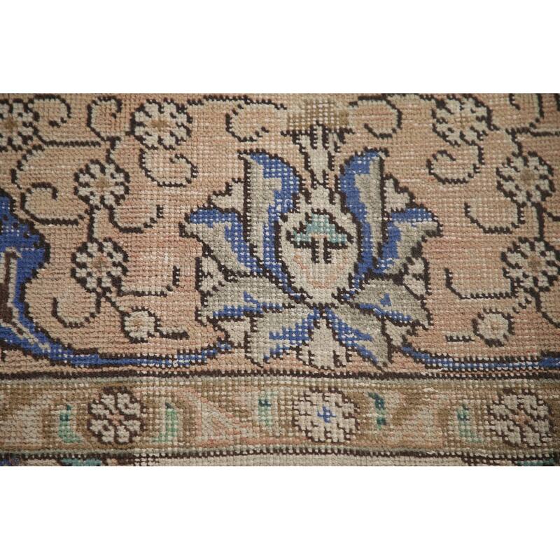 Pink Tabriz Persian Vintage Area Rug Hand-knotted Wool Carpet - 8'0" x 11'4"