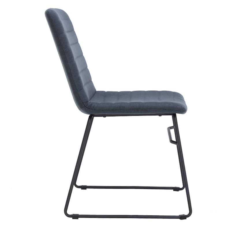 Zylar Modern Leather Guest Chair with Lumbar Support, Stainless Steel Base, High-Density Foam, Floor Protectors, 300 lb Capacity