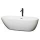 Option White / Polished Chrome Trim / Matte Black Faucet