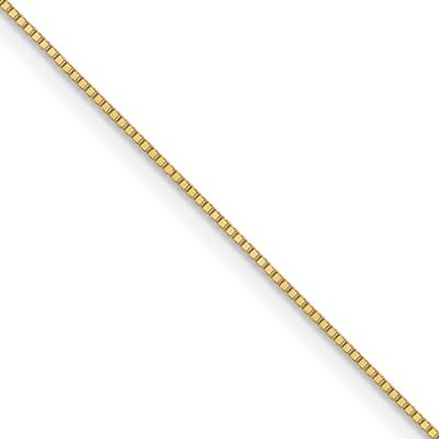 Curata 10k Yellow Gold 0.5mm Baby Box Chain Necklace (Lobster)