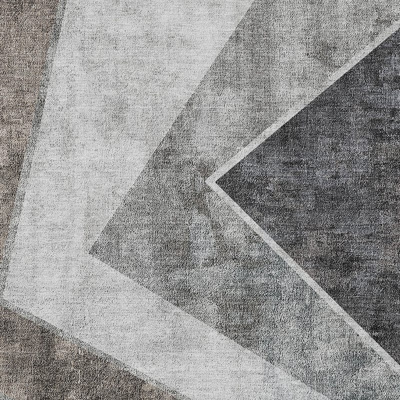 HomeRoots Geometric Transitional Rectangle Outdoor Rug