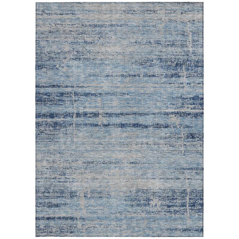 HomeRoots Abstract Transitional Rectangle Outdoor Rug