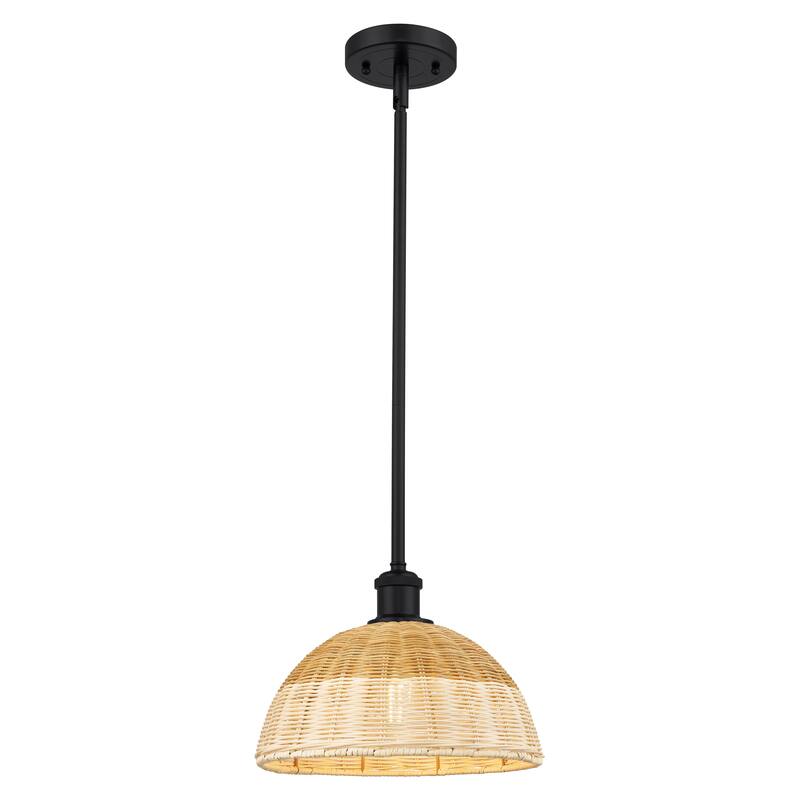 Innovations Lighting Endless Possibilities Ballston - Bristol Natural II - 1 Light 12" Stem Hung Mini Pendant - Matte Black