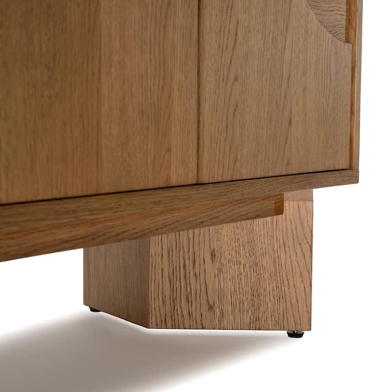Studio London Zahra 2 Door USA Oak Wooden Accent Cabinet Storage