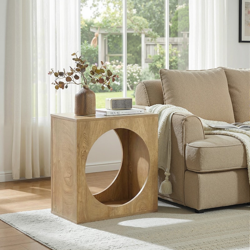 End Table for Living Room, Modern Wooden Side Table - Brown