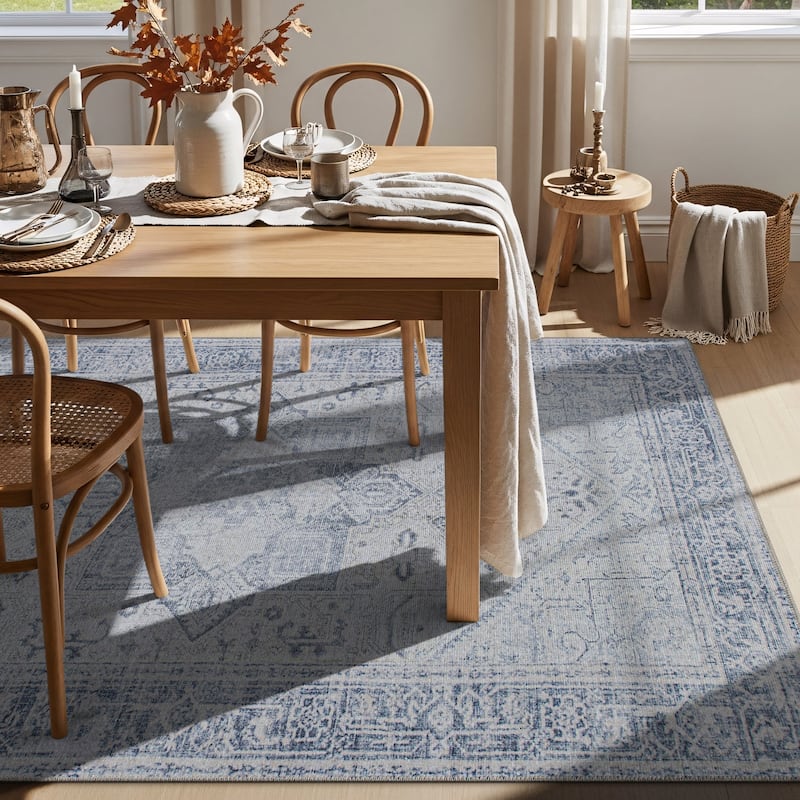 World Rug Gallery Medallion Boho Washable Area Rug