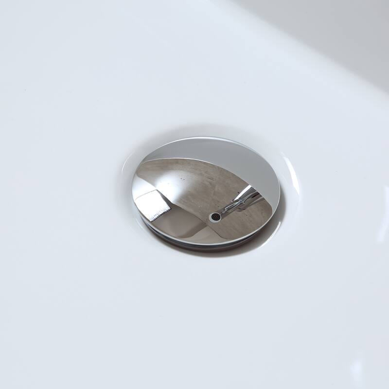 Luxier DS01-T Bathroom Sink Push Pop-Up Drain Stopper with No Overflow