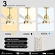preview thumbnail 54 of 97, Sofucor 48/52 Inch Wood Ceiling Fan with Light and Remote/Smart App Voice Control, Dimmable Lights Included