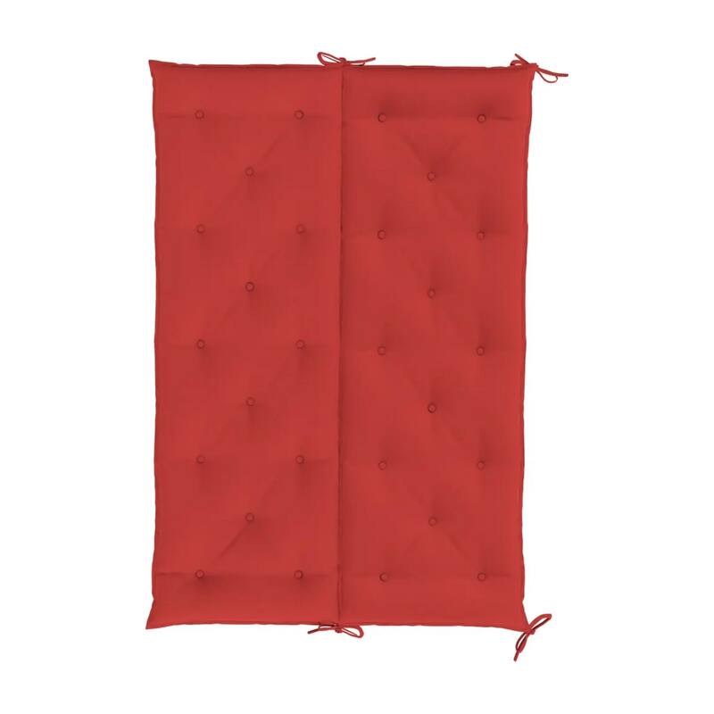Claire Outdoor Cushion for Bench, Button Tufted Red Fabric, 59 Inch