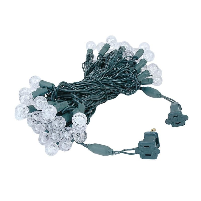 20 Light G20 LED Christmas Mini Light, Warm White, Green Wire, 8.5’