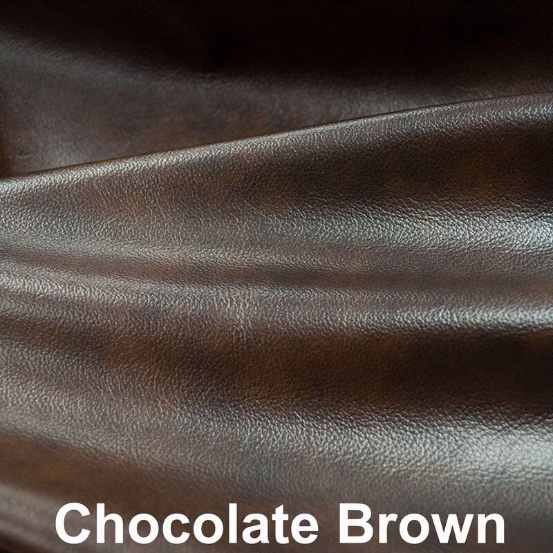Made in USA Vernon Top Grain Leather Sofa Bed and Chair Set - Chocolate Brown