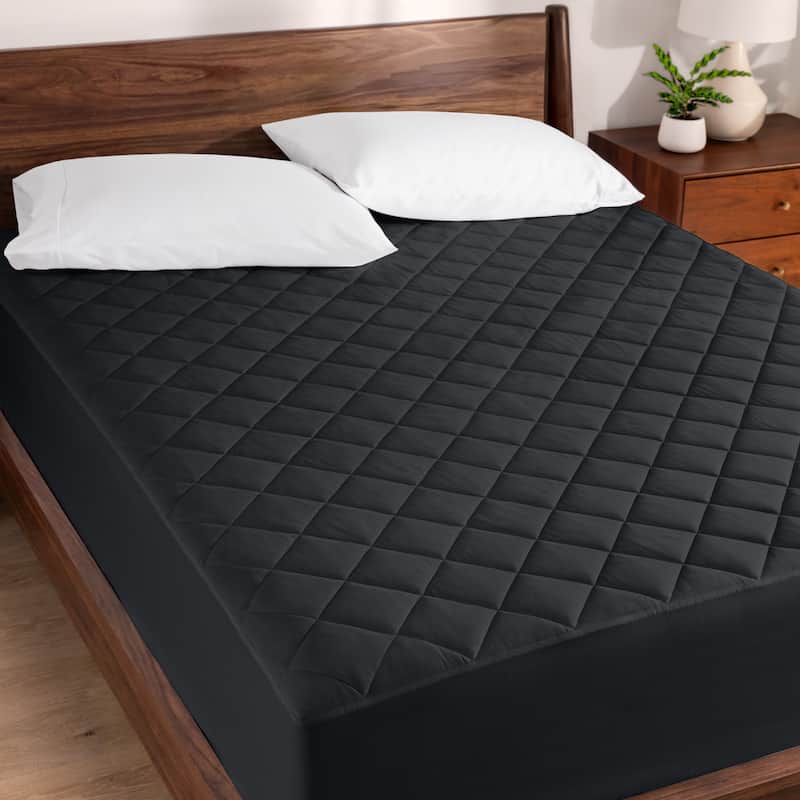 Bare Home Quilted Hypoallergenic Fitted Mattress Pad - Twin XL - Black