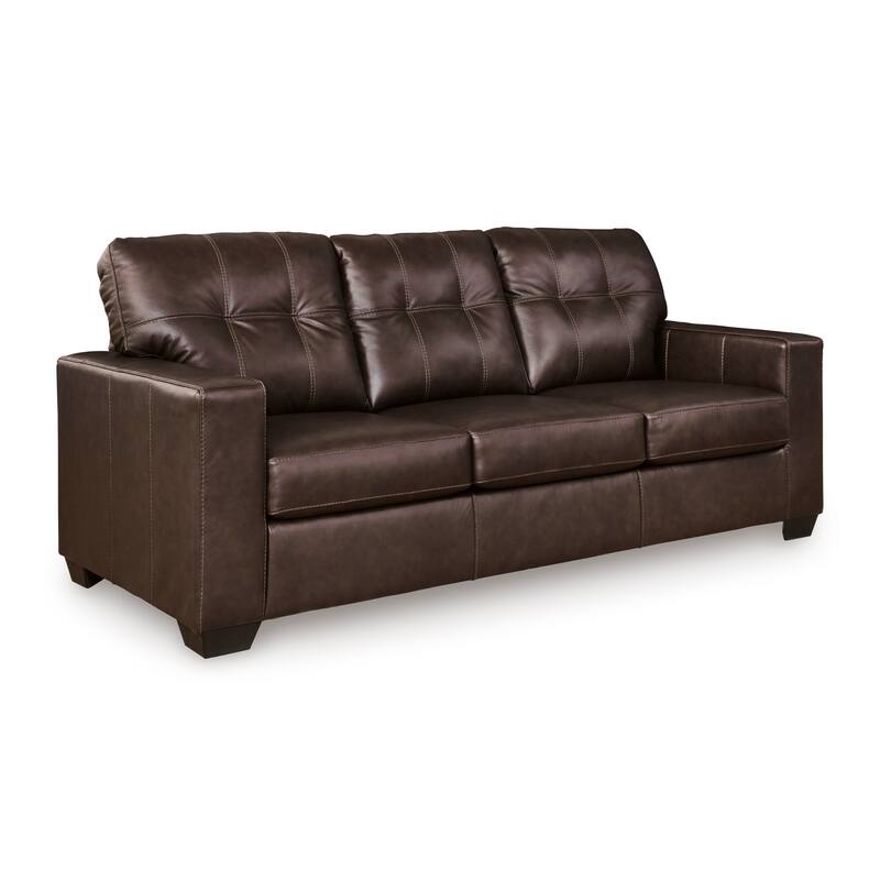 Roundhill Furniture Holmes Leather 3-Piece Living Room Set, Sofa Loveseat and Lounge Chair